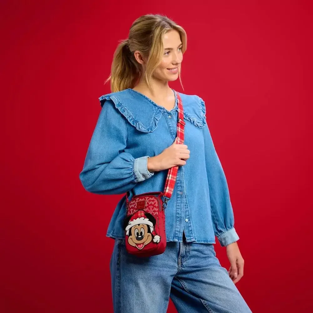 NEW Disney Parks‎ Mickey Mouse Holiday Convertible Crossbody Bag by Lug Plaid
